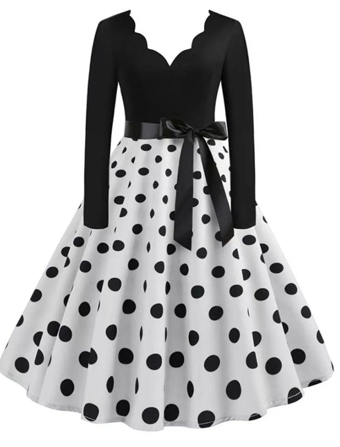 Rochie Rockabilly Vintage Plus Size Neagra