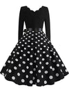 Rochie Vintage Plus Size Rockabilly Buline Negre