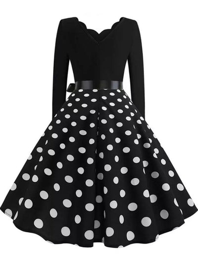 Rochie Vintage Plus Size Rockabilly Buline Negre