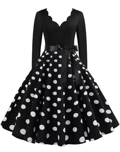 Rochie Vintage Plus Size Rockabilly Buline Negre