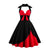 Rochie Vintage Plus Marime Rosie Neagra