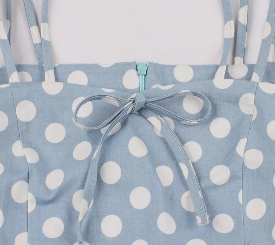 Rochie Vintage Plus Size Sexy Albastra