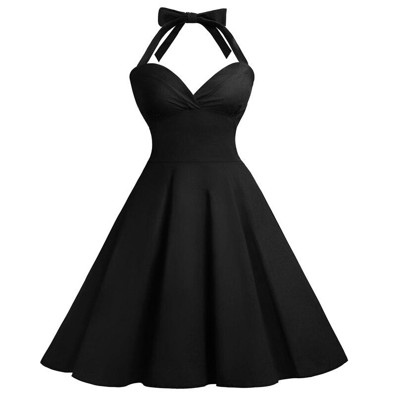 Rochie Vintage Neagra Plus Size Sexy