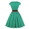 Rochie Vintage Cu Centura Verde De Marime Plus