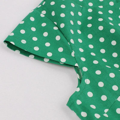Rochie Vintage Cu Centura Verde De Marime Plus