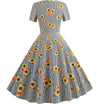 Rochie Vintage Cu Dungi Gri