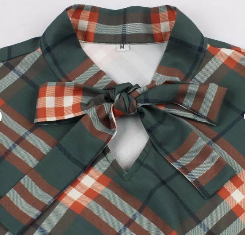 Rochie Vintage Cu Carouri De Iarnă