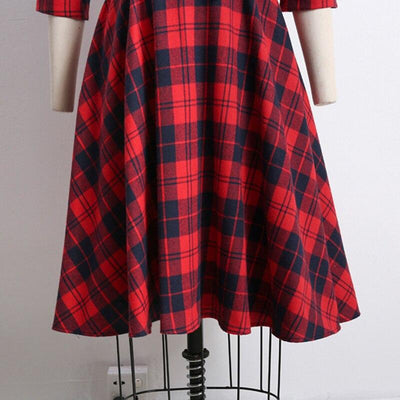 Rochie Vintage Din Bumbac De Iarnă