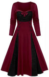 Rochie Vintage Iarna Plus Marime Neagra