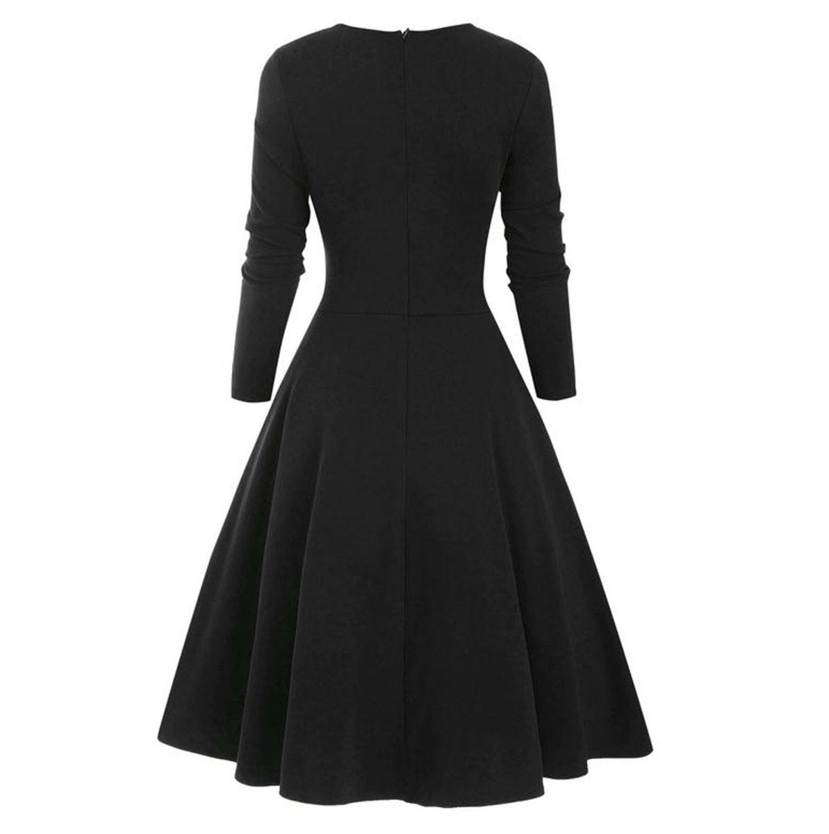 Rochie Vintage Iarna Plus Marime Roz