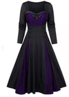 Rochie Vintage Iarna Marime Plus Mov