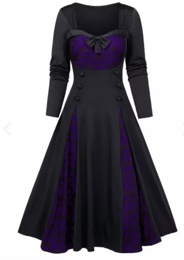 Rochie Vintage Iarna Marime Plus Mov