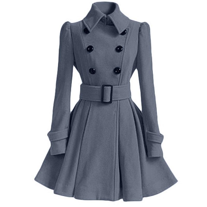 Rochie De Iarnă Din Lână Gri Vintage
