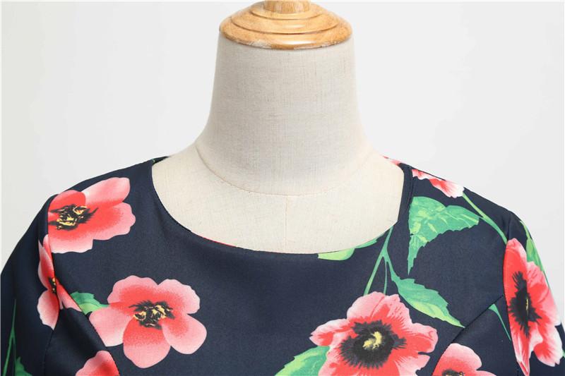 Rochie Vintage Black Winter Poppies