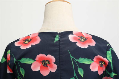 Rochie Vintage Black Winter Poppies