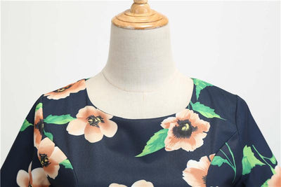 Rochie De Iarnă Florală Neagră De Epocă
