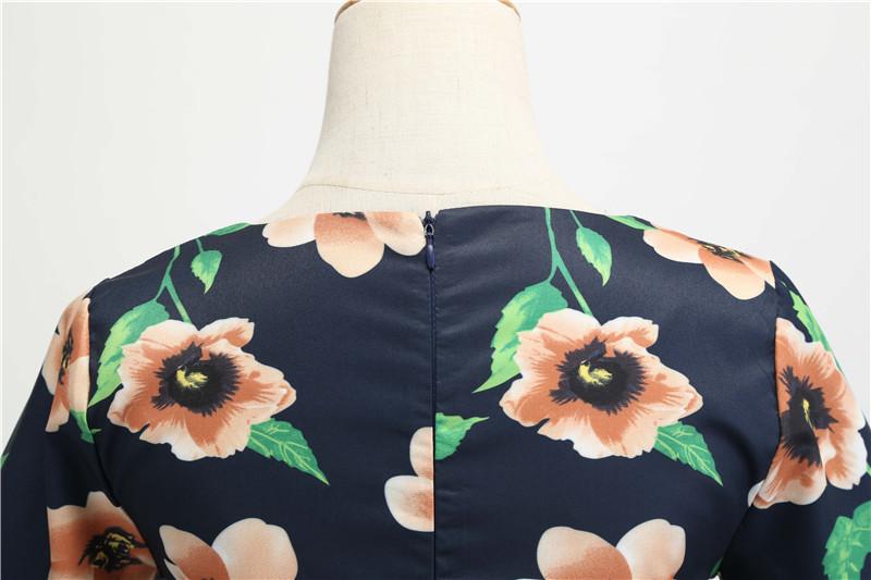 Rochie De Iarnă Florală Neagră De Epocă