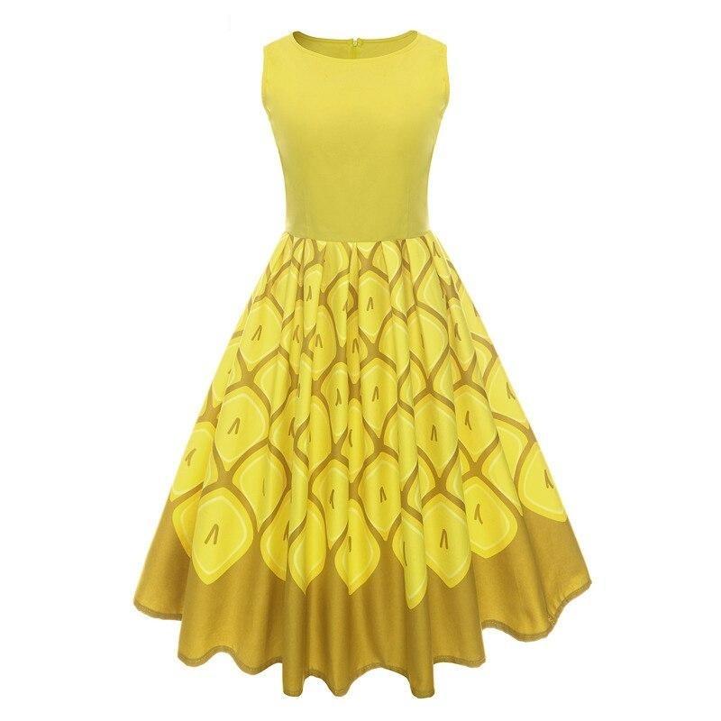 Rochie Plisată Vintage Galbenă
