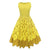 Rochie Plisată Vintage Galbenă