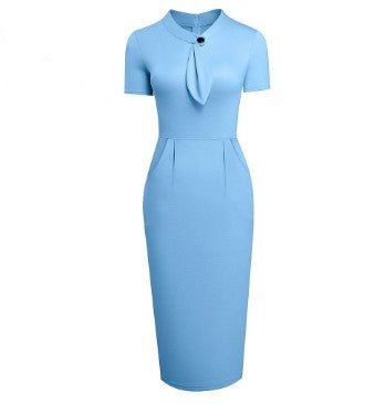 Rochie De Zi Albastră De Epocă
