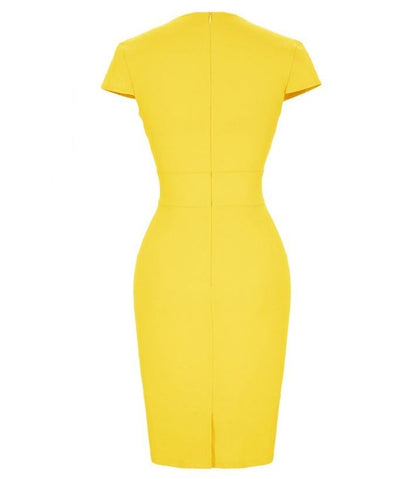 Rochie De Zi Galbenă De Epocă