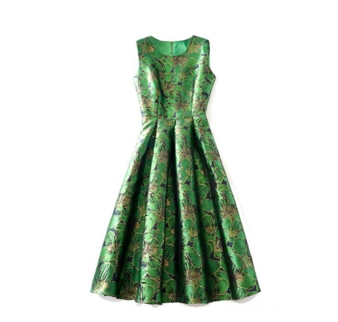 Rochie De Zi Verde Vintage