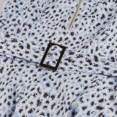 Rochie Vintage Albastră Leopard