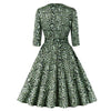 Rochie Vintage Verde Leopard