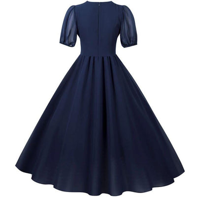 Rochie Albastră De Epocă Lungă Anii 50