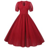 Rochie Lungă Vintage Anii 50 Bordeaux
