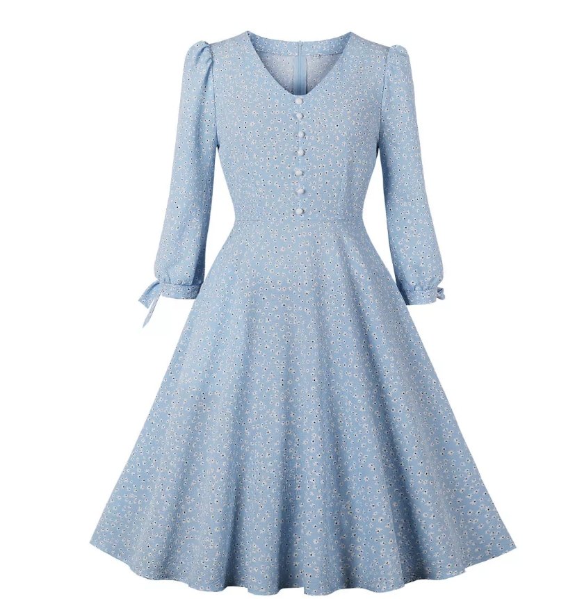 Rochie Boho Lungă Vintage Cu Flori