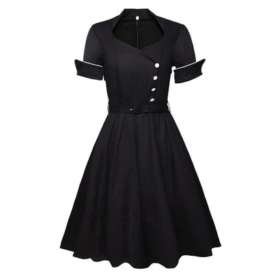 Rochie Vintage Cu Maneca Inalta