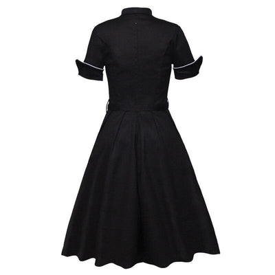 Rochie Vintage Cu Maneca Inalta