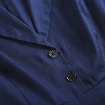 Rochie Vintage Cu Mânecă Lungă Bleumarin