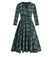 Rochie Vintage Verde Cu Maneca Lunga
