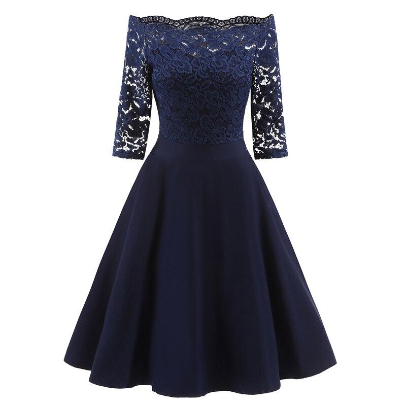 Rochie Anii 60 Pentru Nunta Bleumarin