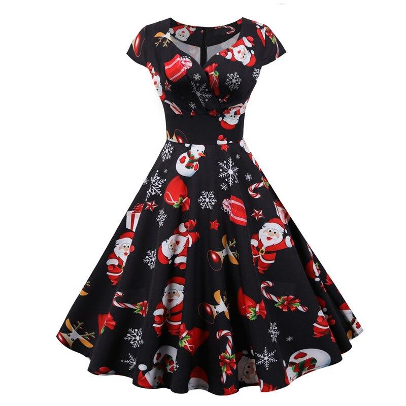 Rochie De Craciun Vintage Marime Plus Neagra