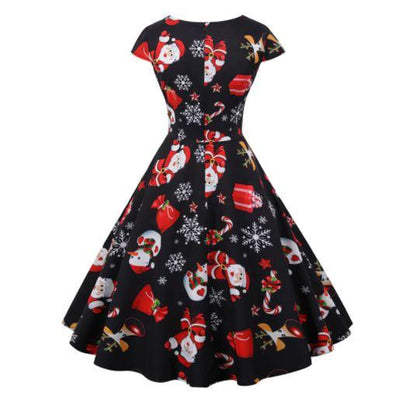 Rochie De Craciun Vintage Marime Plus Neagra