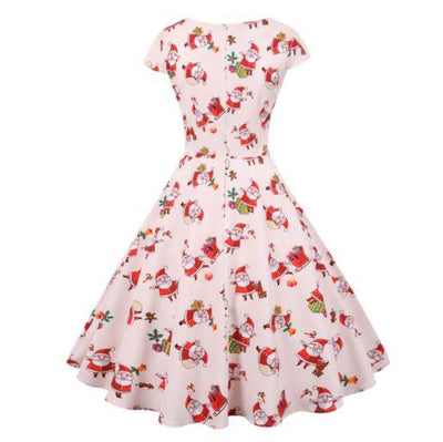 Rochie De Craciun Vintage Marime Plus Roz
