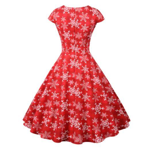 Rochie De Craciun Vintage Plus Marime Rosie