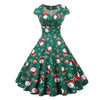 Rochie De Crăciun Vintage Marime Plus Verde