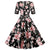 Rochie Vintage Cu Trandafiri Negri