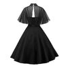 Rochie Neagra Vintage Cu Voal
