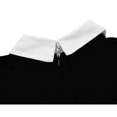 Rochie Neagră De Epocă Guler Alb