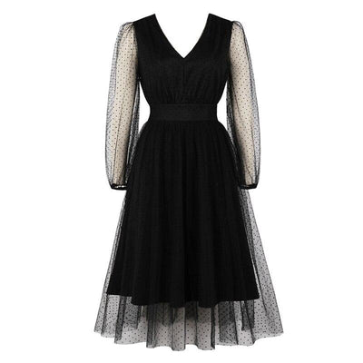 Rochie Vintage Black Dots