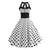 Rochie Vintage - Pin-Up Cu Buline Albe