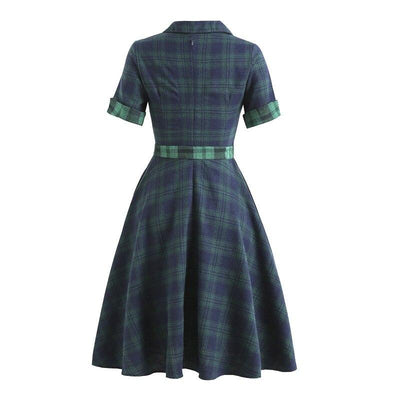 Rochie Vintage Pin Up Business Cu Guler