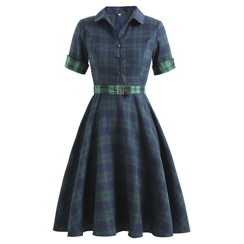 Rochie Vintage Pin Up Business Cu Guler
