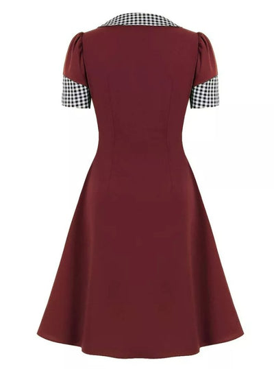 Rochie Vintage Pin Up Checkerboard