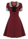 Rochie Vintage Pin Up Checkerboard